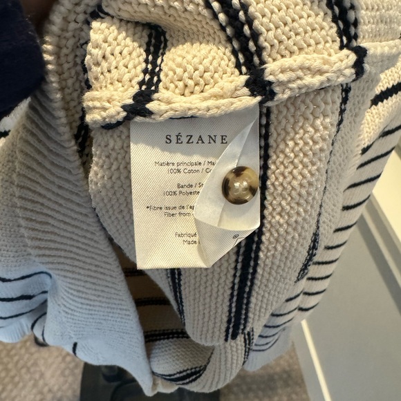 Sézane cotton stripe cotton sweater - Picture 5 of 7